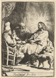 Christus in Emmaüs: de kleinere plaat