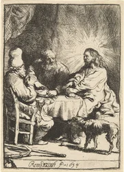 Christus in Emmaüs: de kleinere plaat