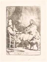 Christus in Emmaüs: de kleinere plaat
