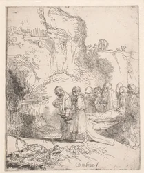 Christus werd naar het graf gedragen