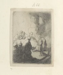 Christus en de schriftgeleerden (kleine plaat)