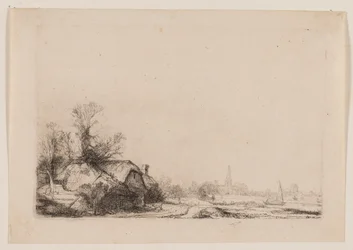 Huisje aan een Kanaal met Uitzicht op Ouderkerk