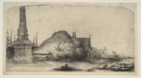 Cottage en Grenspaal op de Spaarndammerdijk