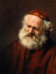 Het hoofd van een oude man
