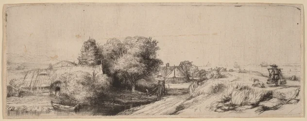 Landschap met een melkboer