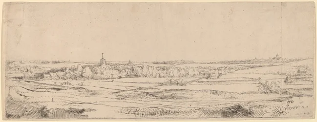 Landschap met uitzicht op Haarlem (Het Goudwegersveld)