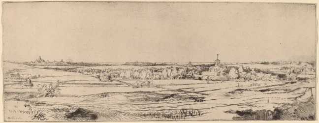Landschap met Uitzicht op Haarlem (Het Goudwegersveld)