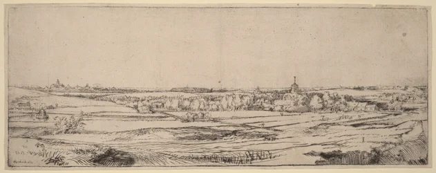 Landschap met uitzicht op Haarlem (Het Goudweegersveld)