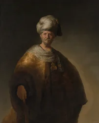 Man in oosterse kleding De edele slaaf