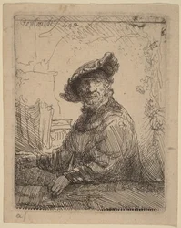 Man in een prieel