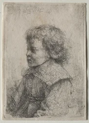 Portret van een Jongen in Profiel