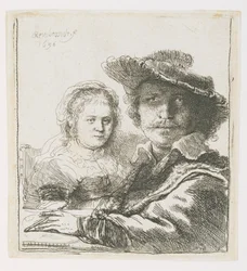 Rembrandt en zijn vrouw Saskia