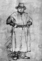 Zelfportret in schildersjas