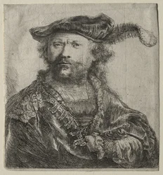 Zelfportret in Fluwelen Muts met Pluim