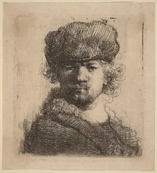 Zelfportret met een Zware Bontmuts