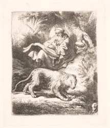 Sint Hiëronymus lezend