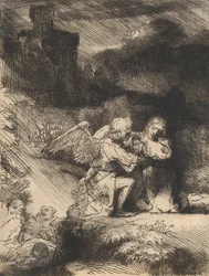 De Agonie in de tuin, ca. 1657 (ets en droge naald)