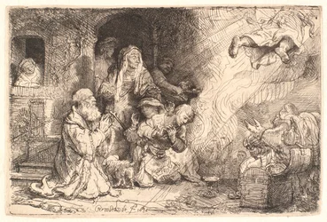 De engel vertrekt uit Tobits familie