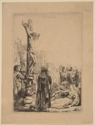 De kruisiging: klein bord