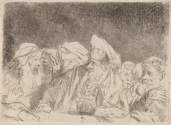 De Farizeeën Debatteren (fragment uit de Honderd Guilder Print)