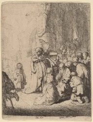 De Presentatie in de Tempel met de Engel: Kleine Plaat