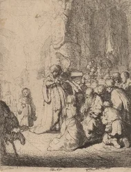 De Presentatie in de Tempel met de Engel: Kleine Plaat