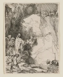 De opwekking van Lazarus: de kleinere plaat