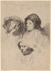 Drie Hoofden van Vrouwen, Eén Slapend