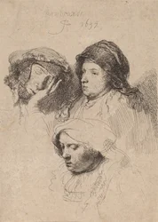 Drie Hoofden van Vrouwen, Eén Slapend