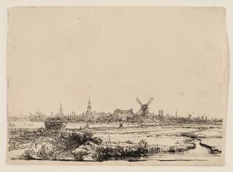Uitzicht op Amsterdam vanaf de Kadijk