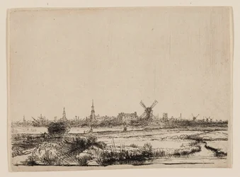 Uitzicht op Amsterdam vanaf de Kadijk