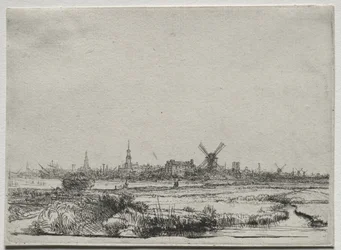 Uitzicht op Amsterdam vanuit het Noordwesten