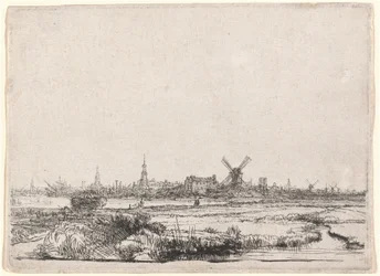 Uitzicht op Amsterdam vanuit het Noordwesten