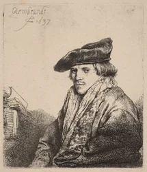 Jonge man met een fluwelen muts (Petrus Sylvius)
