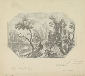 Landschap met ruïne