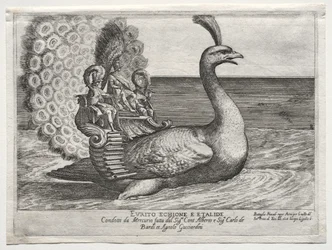 Zeeslag op de Arno Rivier in Florence, voor het Huwelijk van Cosimo di Medici Prins van Toscane, en Maria Maddalena van Oostenrijk, in 1608: Evrito Echione E Etalide