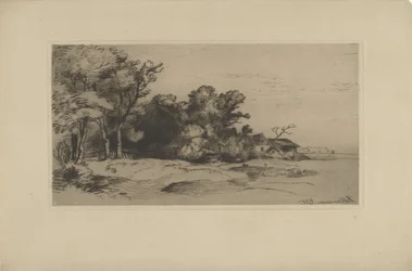 Landschap met boerderij