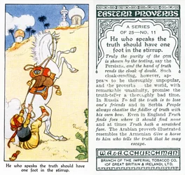 Hij die de waarheid spreekt moet één voet in de stijgbeugel hebben, 1931
