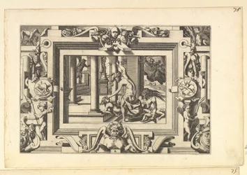 Medea doodt haar twee kinderen van Jason. Voor wie Absyrtus zijn bloed heeft vergoten, doet wat van s..., 1563.