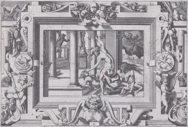 Medea doodt haar twee kinderen van Jason. Voor wie het bloed van Absyrtus werd vergoten, veroorzaakt door s..., 1563