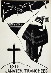 Januari 1915: de loopgraven - in "Calendar of War", ill. door Herman-Paul, Librairie Lutetia, Parijs