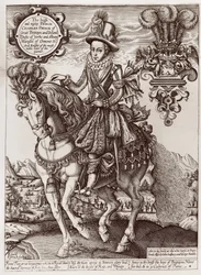 Karel I als Prins van Wales te paard, uit 