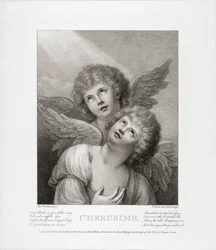 Twee cherubijnen. Twee engelen.