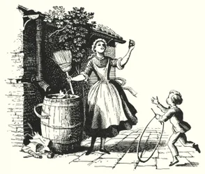Hans Christian Andersen: De tol en de bal (litho)