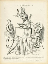 Illustratie van Ricardo Flores (1878-1918) in Le Lire, 20/09/13 - De Leugenaar - Duitsland Pruisen, Turkije, Oorlog van 14-18 Eerste Muizen - Wilhelm II
