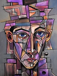 Abstract geometrisch portret