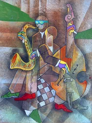 Abstracte jazzuitvoering