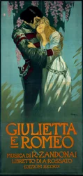 Poster voor de opera Romeo en Julia door Riccardo Zandonai
