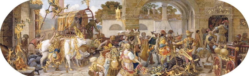 Een Florentijns Festival: De Aankomst van de Voorzieningen