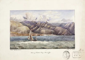 Stad Santa Cruz, uitzicht vanaf het water, Tenerife, 22 mei